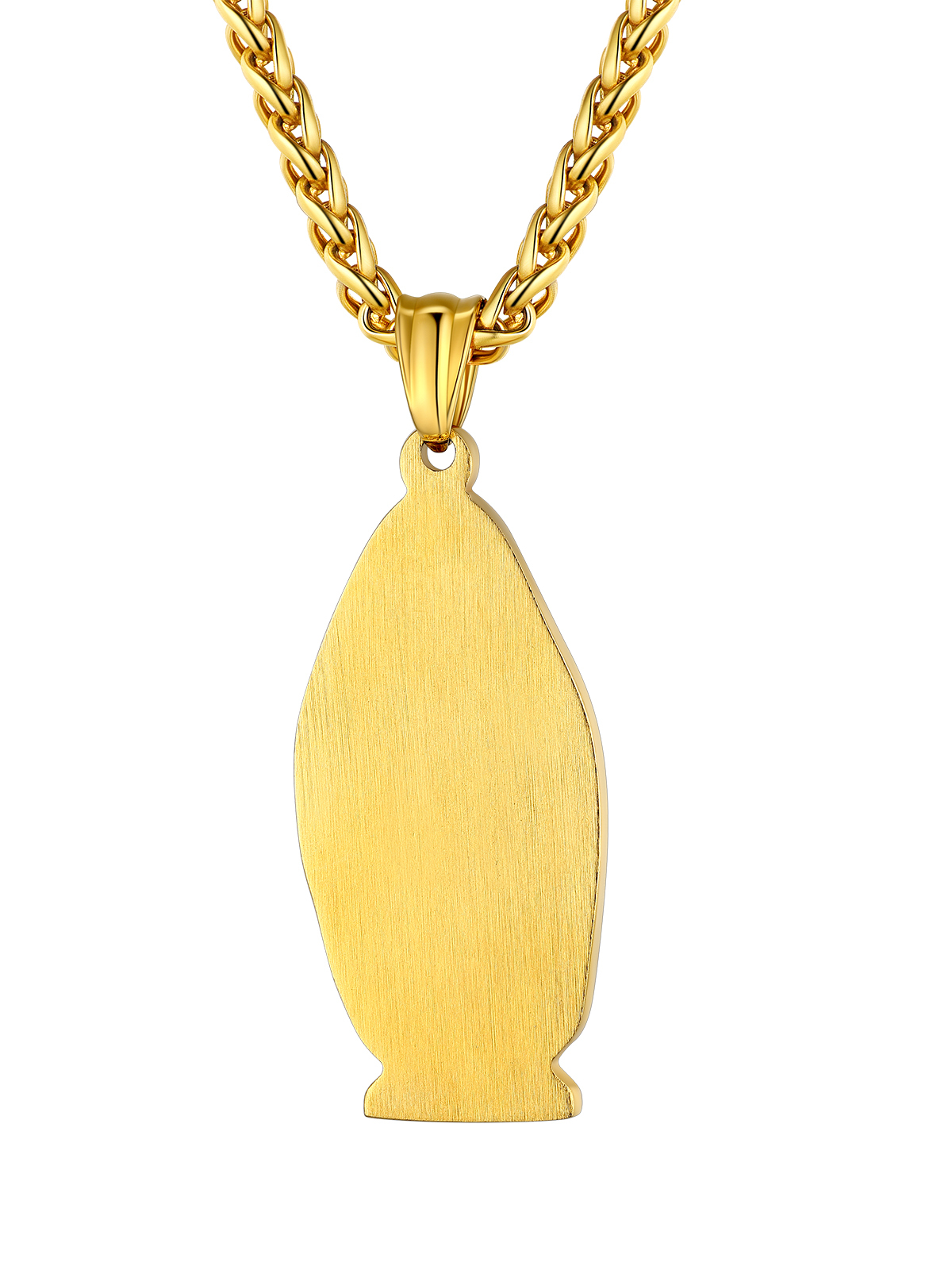 Virgin Mary Pendant Lady of Guadalupe Necklace in 18K Gold Plated