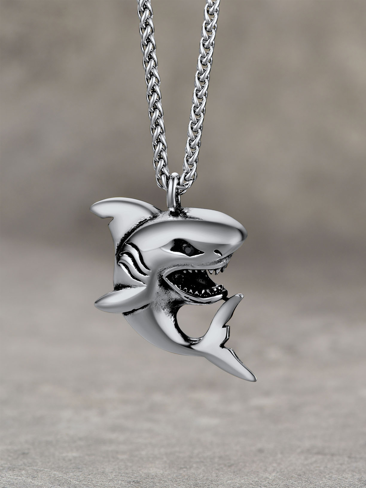 Shark Pendant Animal Jewelry in Stainless
