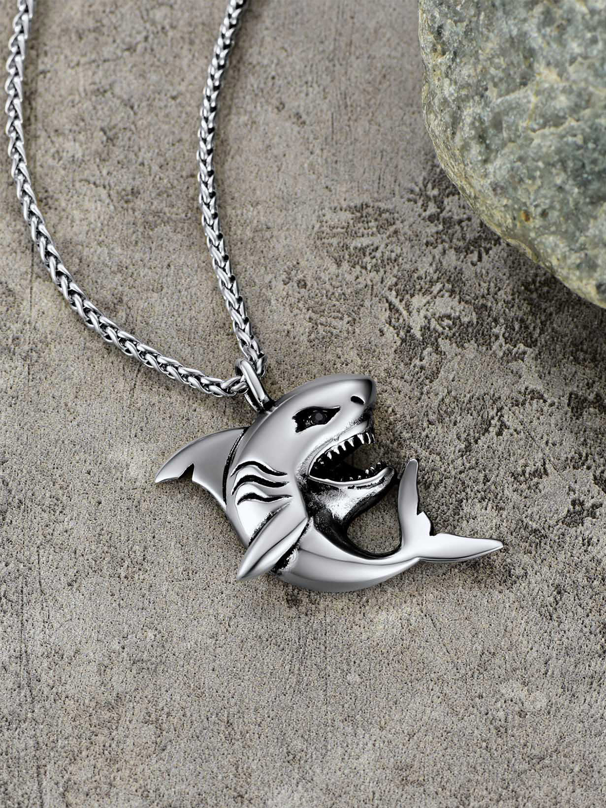 Shark Pendant Animal Jewelry in Stainless
