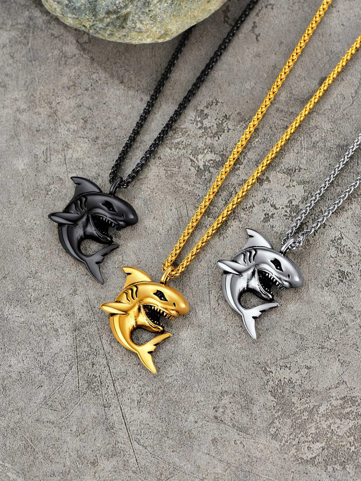 Shark Pendant Animal Jewelry in Stainless