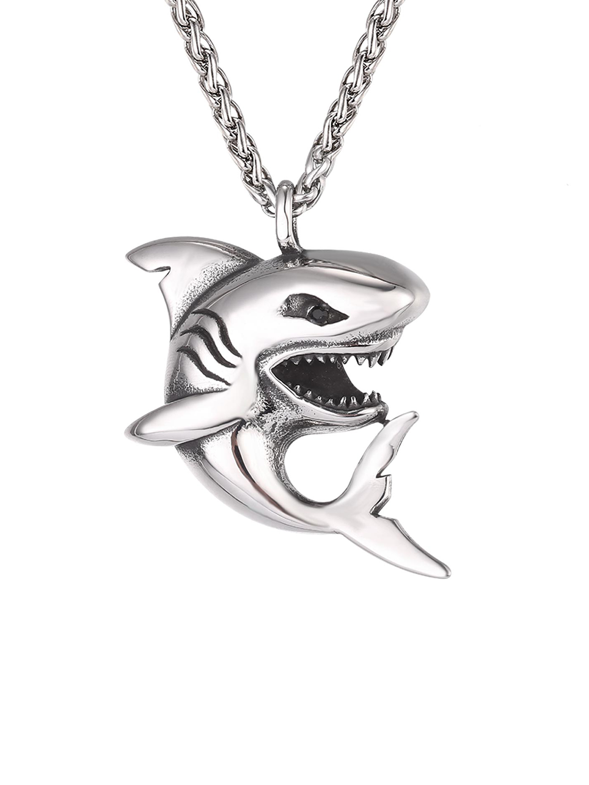 Shark Pendant Animal Jewelry in Stainless