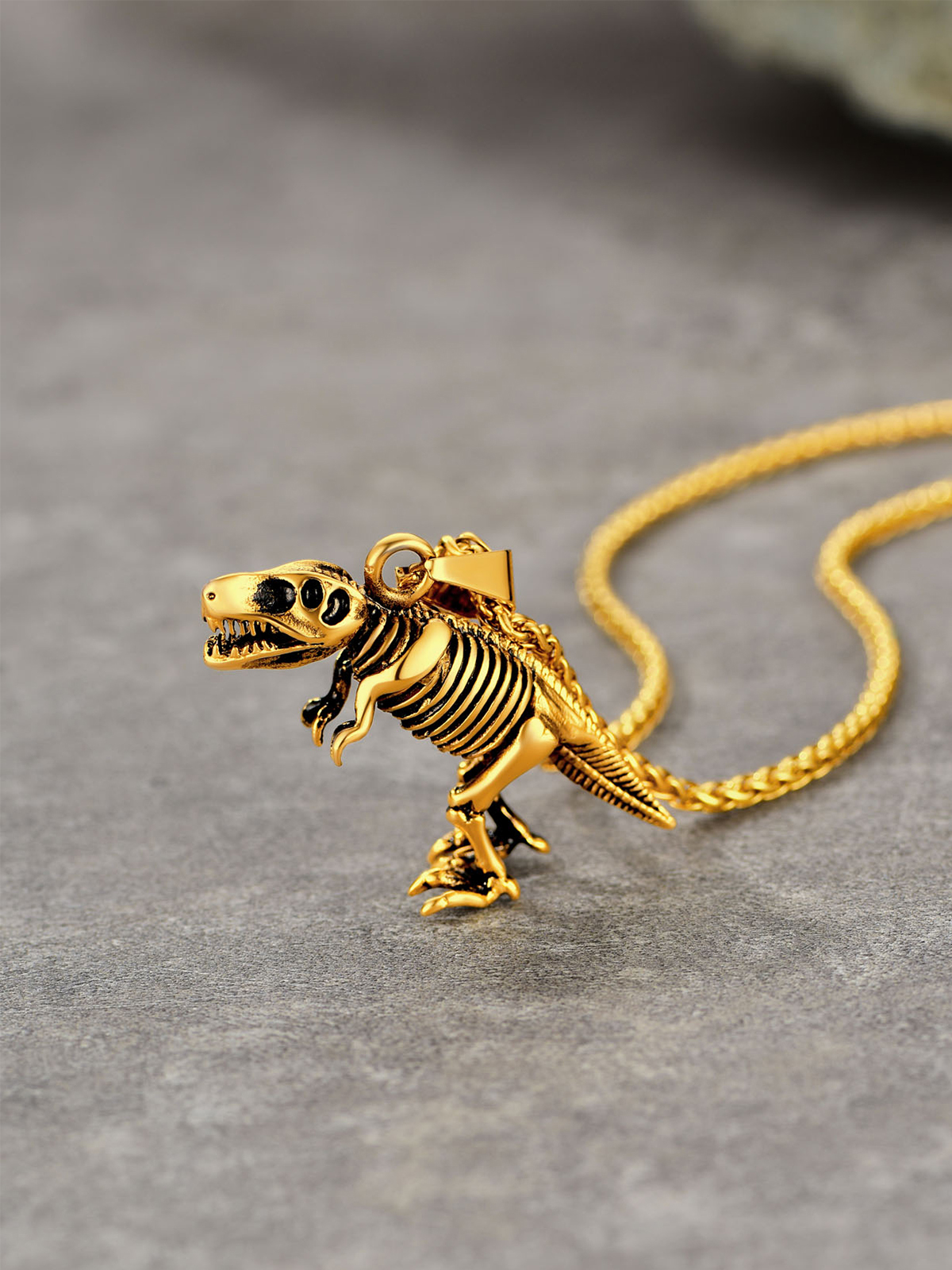 Dinosaur Pendant Animal Necklace in 18K Gold Plated