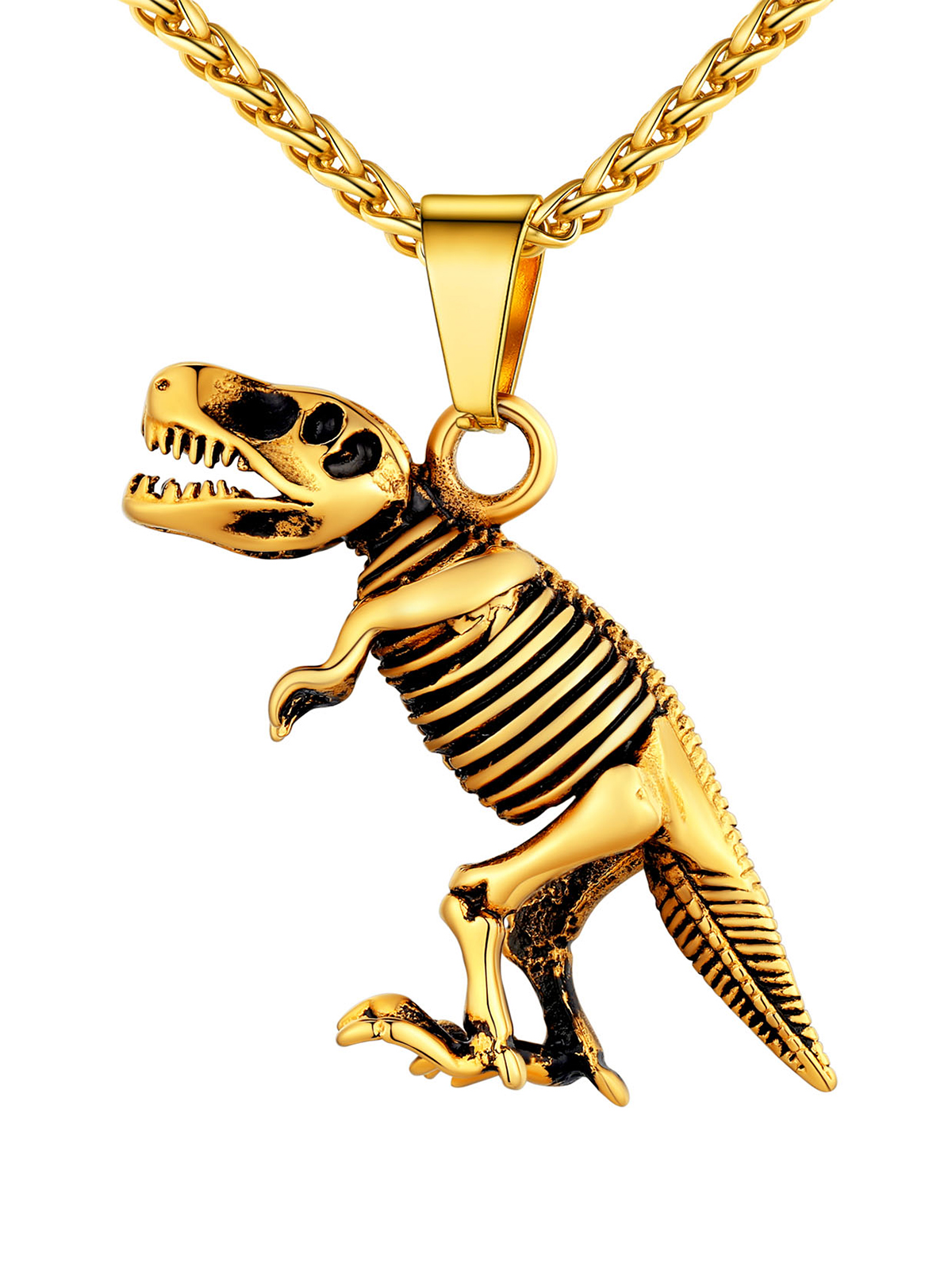 Dinosaur Pendant Animal Necklace in 18K Gold Plated