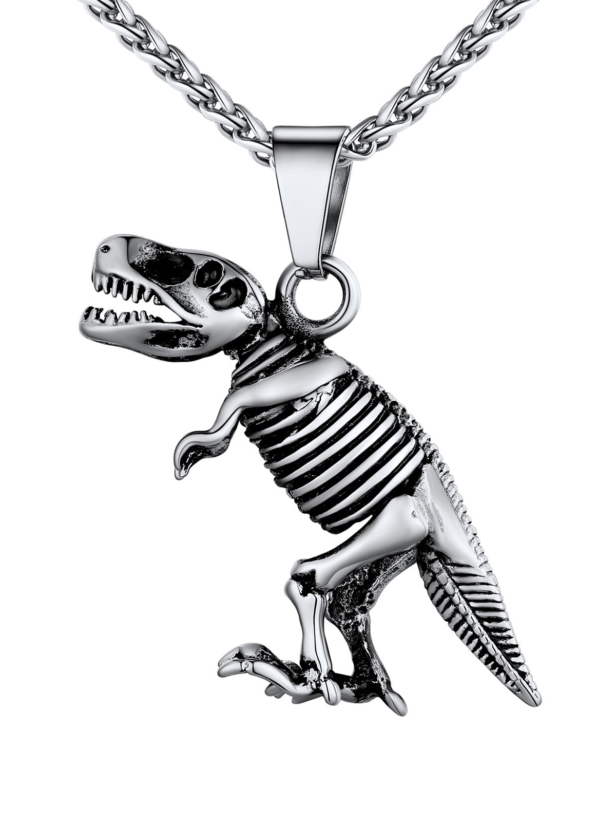 Dinosaur Pendant Animal Necklace in Stainless