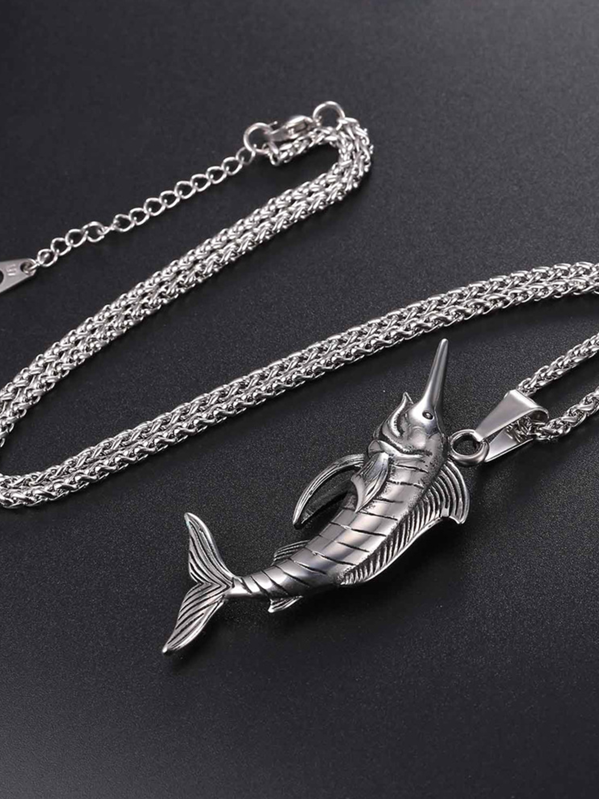 Swordfish Pendant Animal Jewelry in Stainless