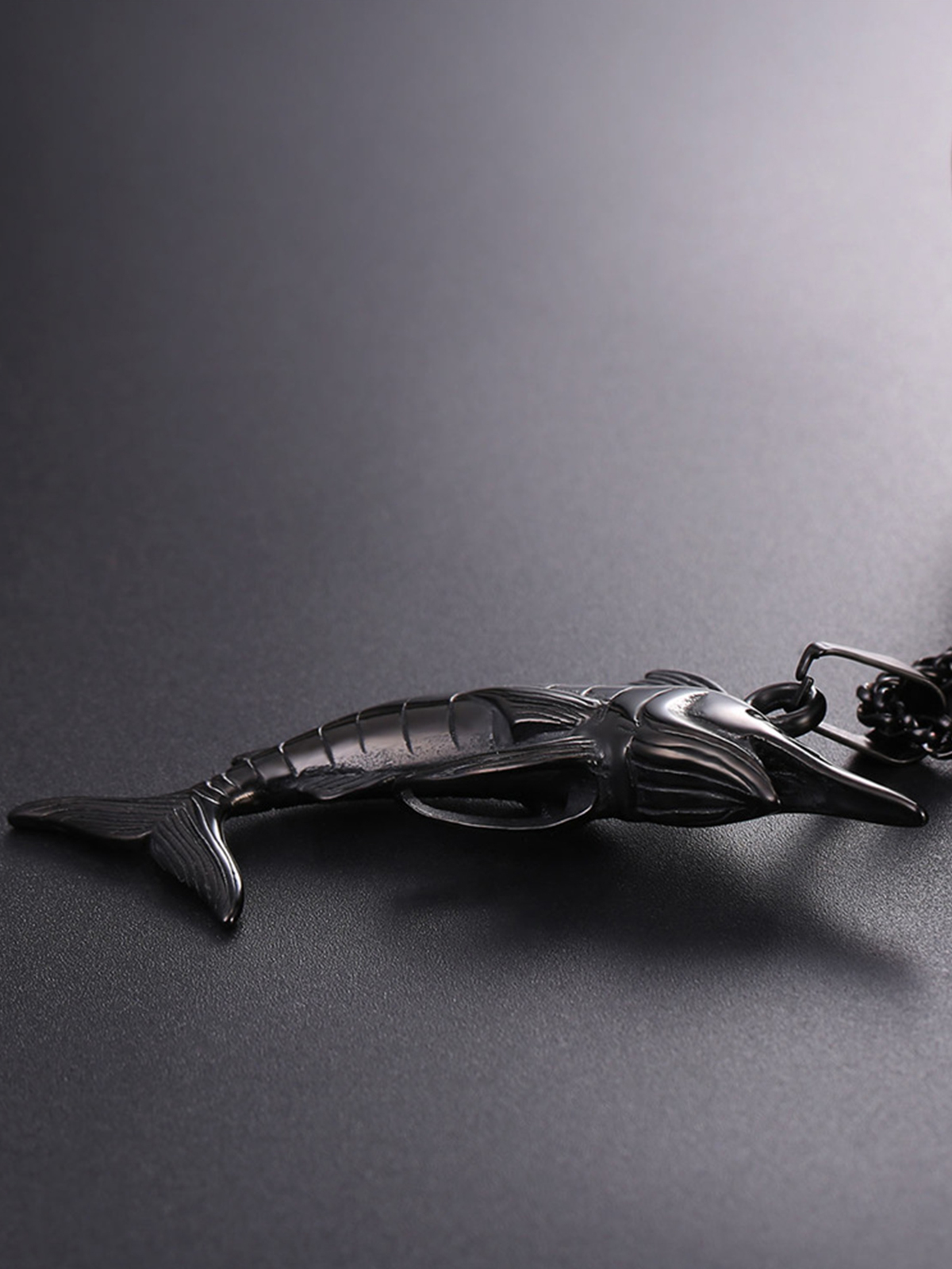 Swordfish Pendant Animal Jewelry in Black