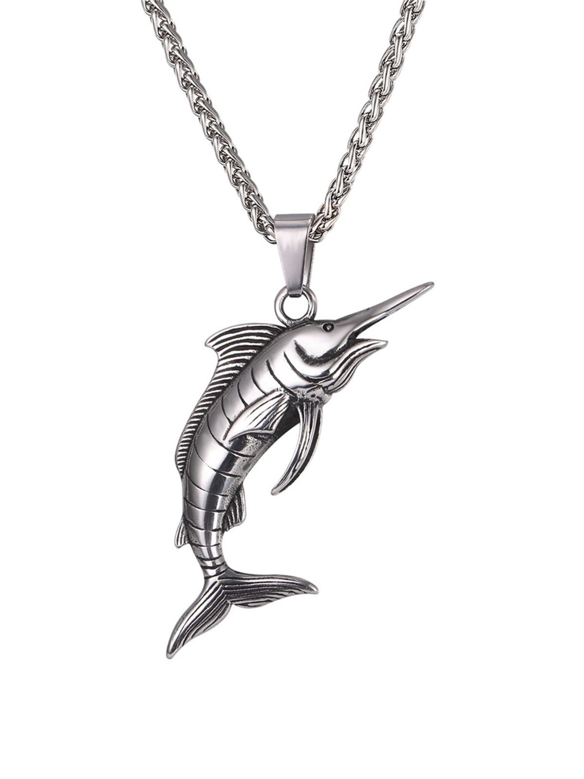 Swordfish Pendant Animal Jewelry in Stainless