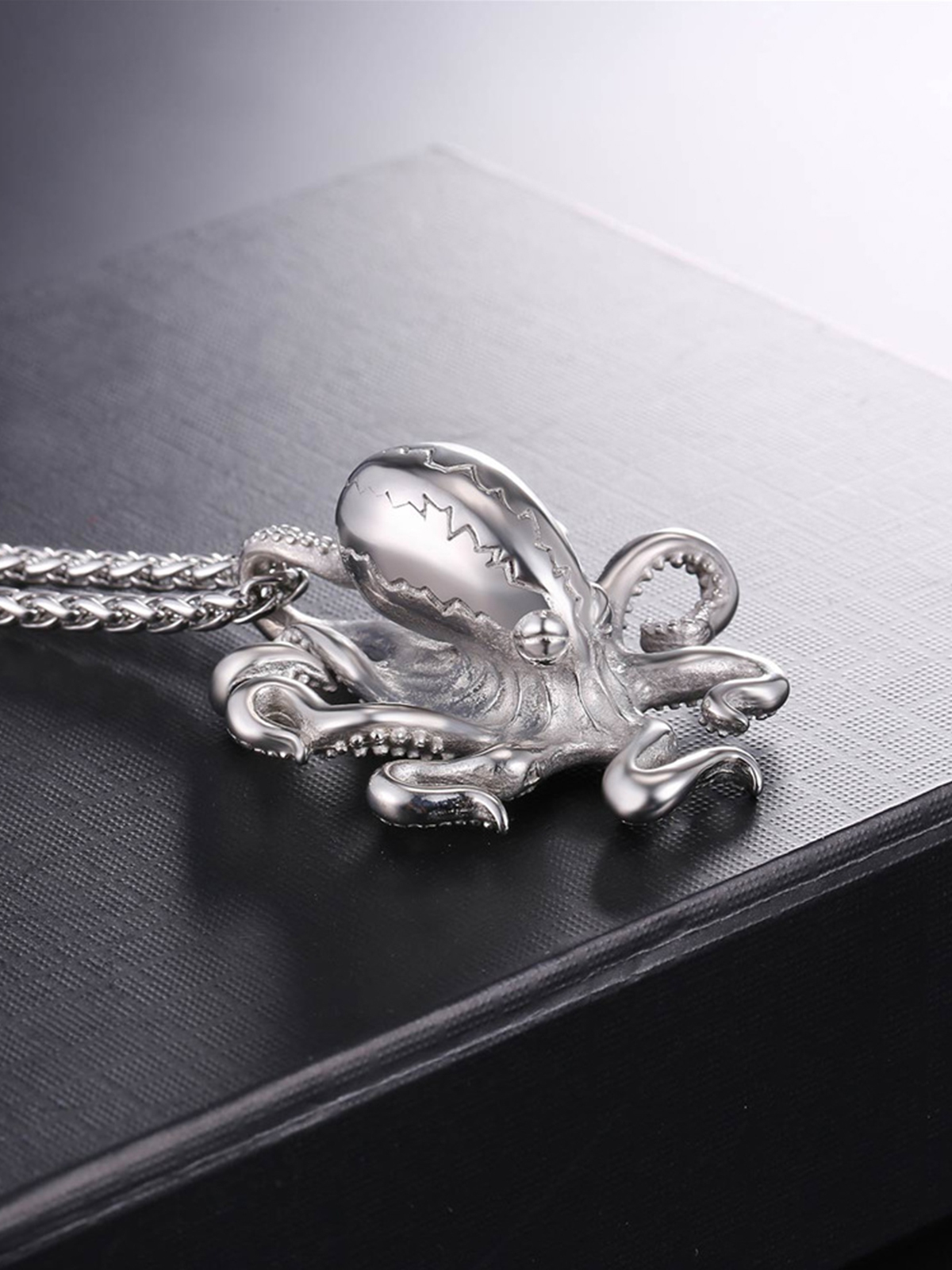 Octopus Pendant Animal Necklace in Stainless
