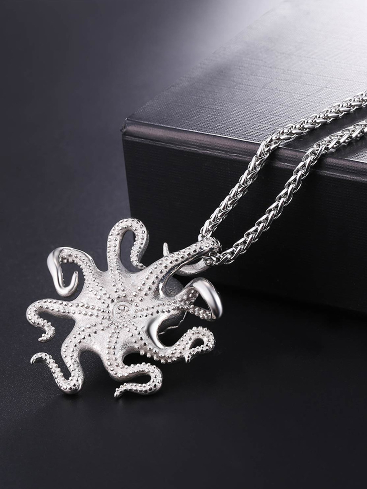 Octopus Pendant Animal Necklace in Stainless