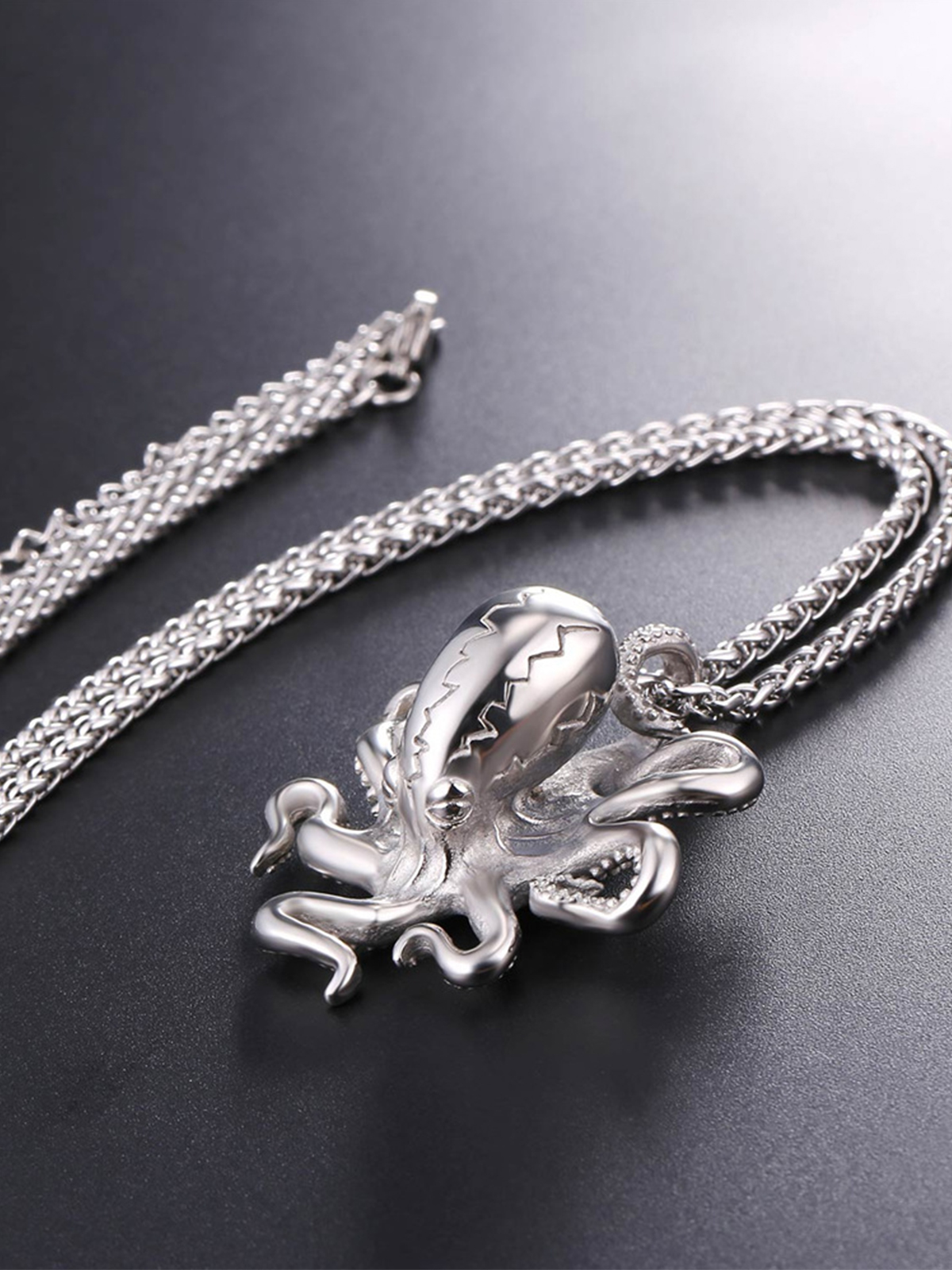 Octopus Pendant Animal Necklace in Stainless