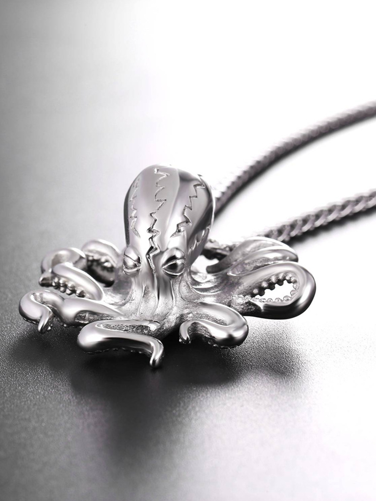 Octopus Pendant Animal Necklace in Stainless
