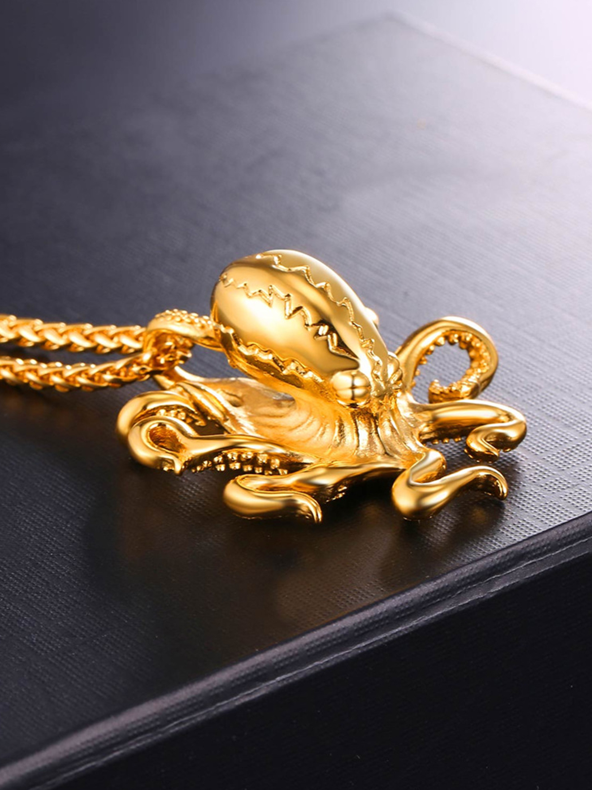 Octopus Pendant Animal Necklace in 18K Gold Plated