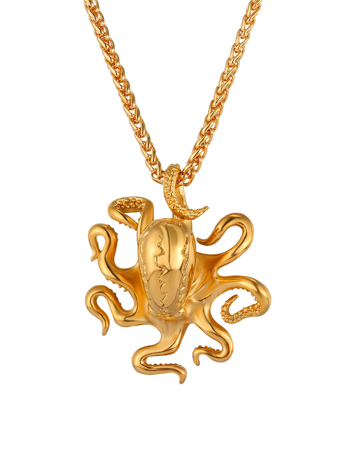 Octopus Pendant Animal Necklace in 18K Gold Plated
