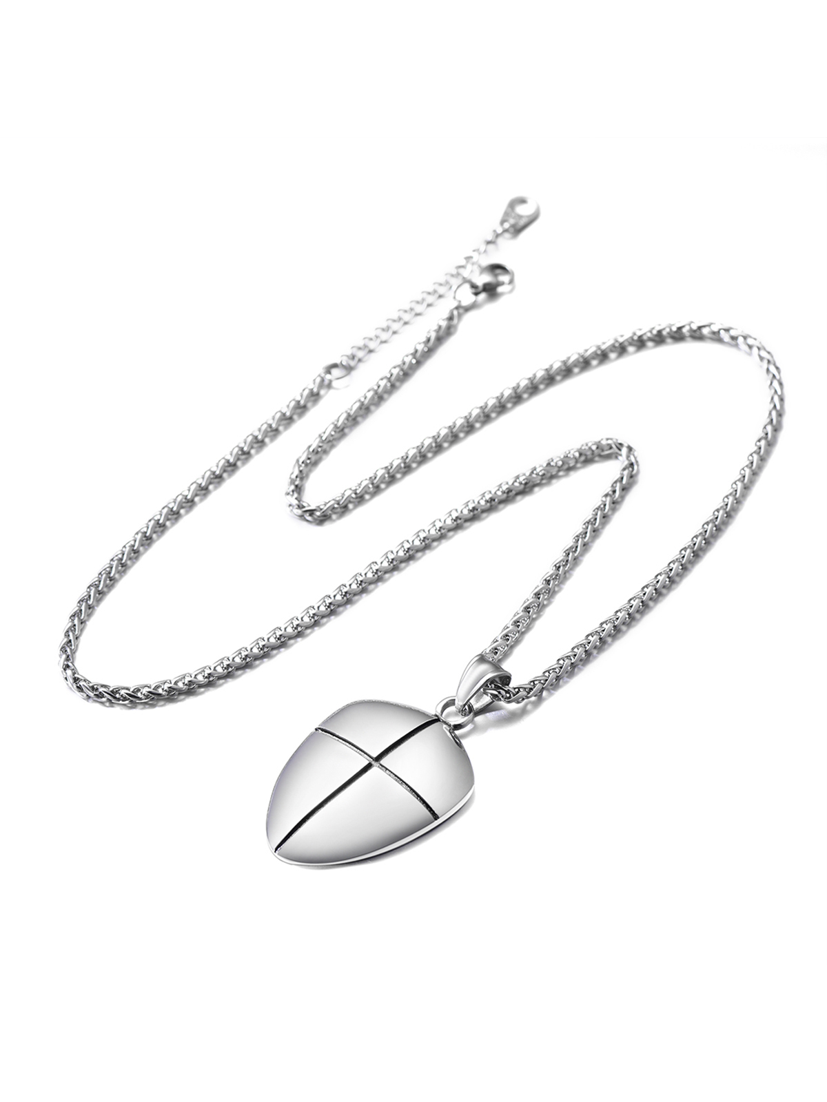 Shield of Faith Pendant Inspirational Necklace in Stainless