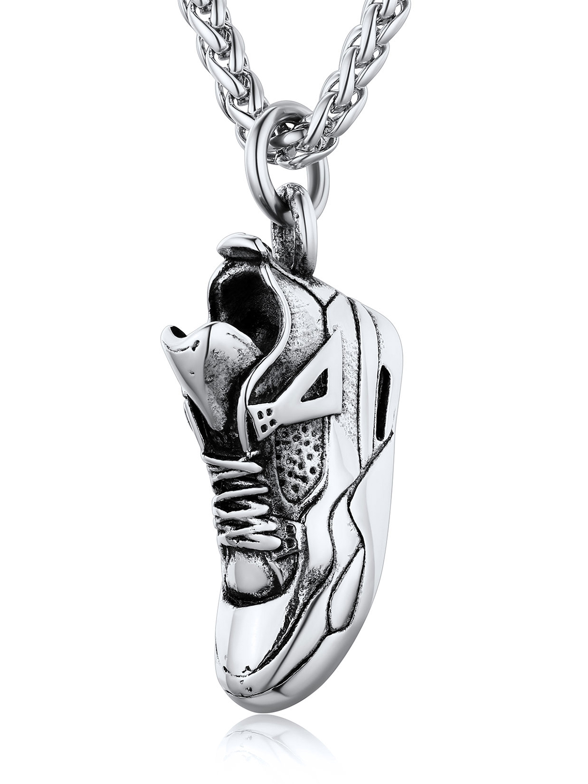 Sneaker Shoe Pendant Running Shoe Necklace in Stainless