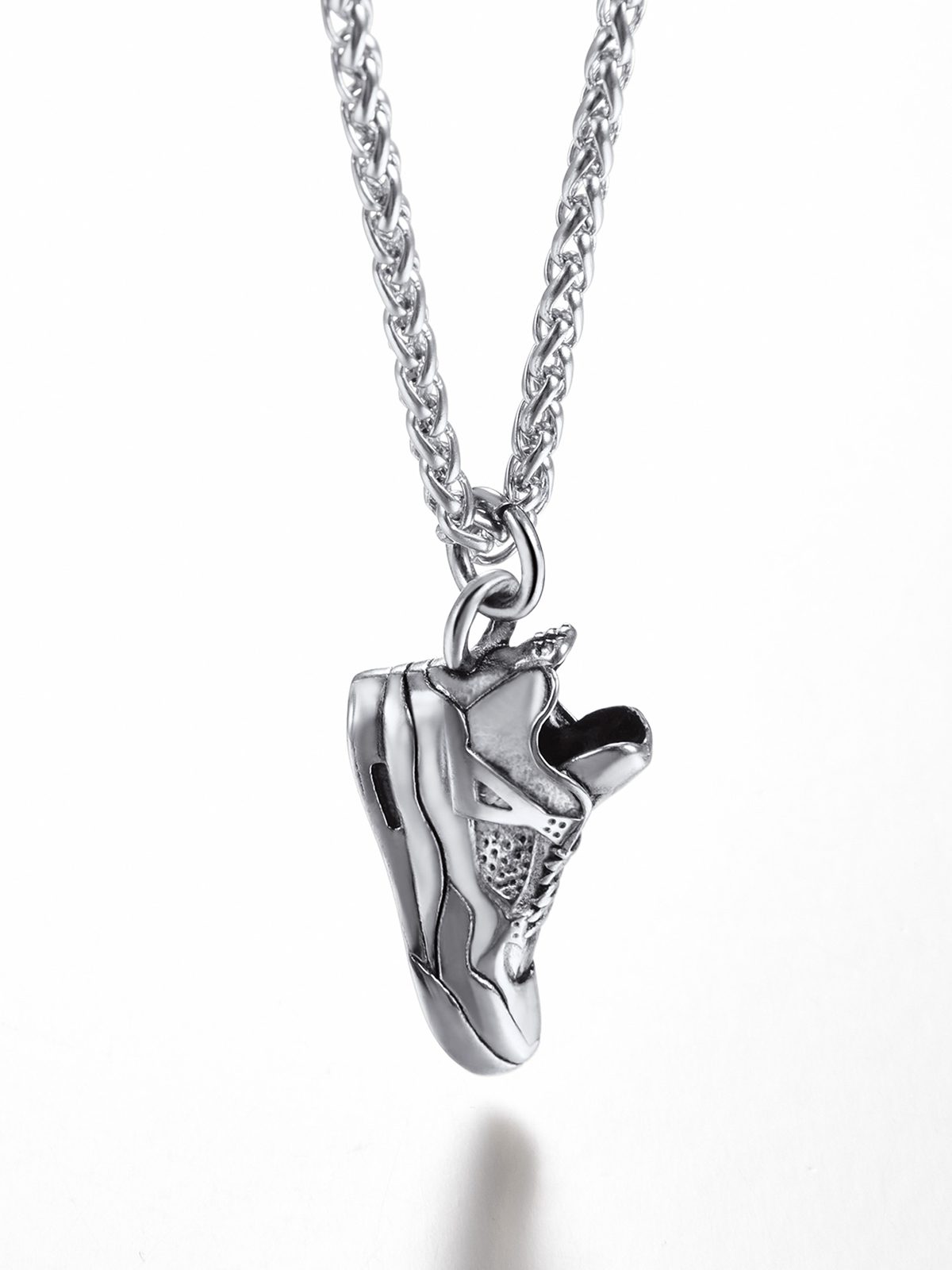 Sneaker Shoe Pendant Running Shoe Necklace in Stainless