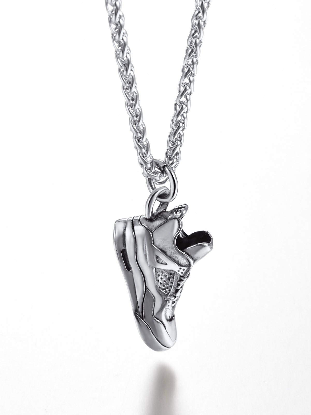 Sneaker Shoe Pendant Running Shoe Necklace in Stainless