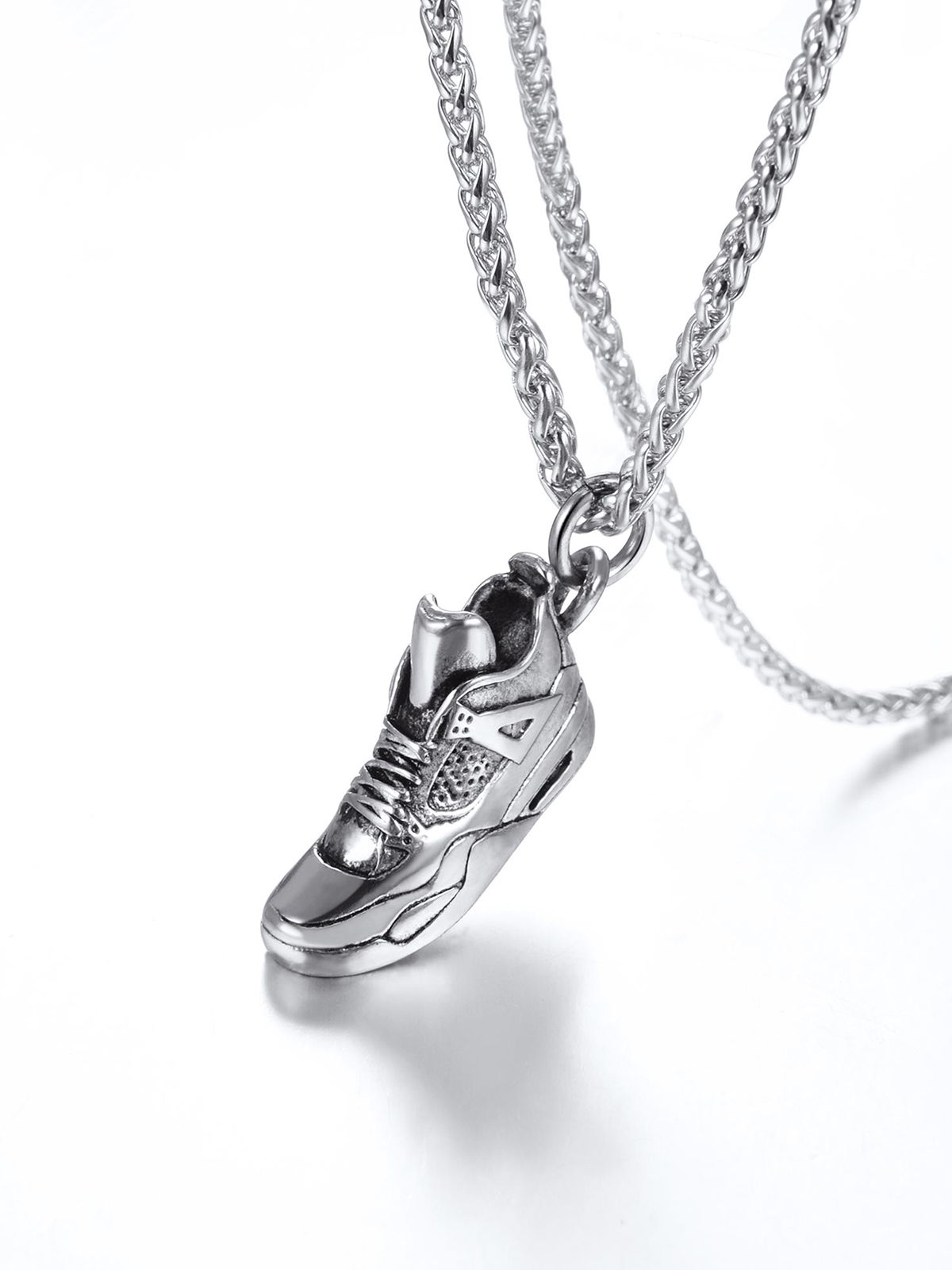 Sneaker Shoe Pendant Running Shoe Necklace in Stainless