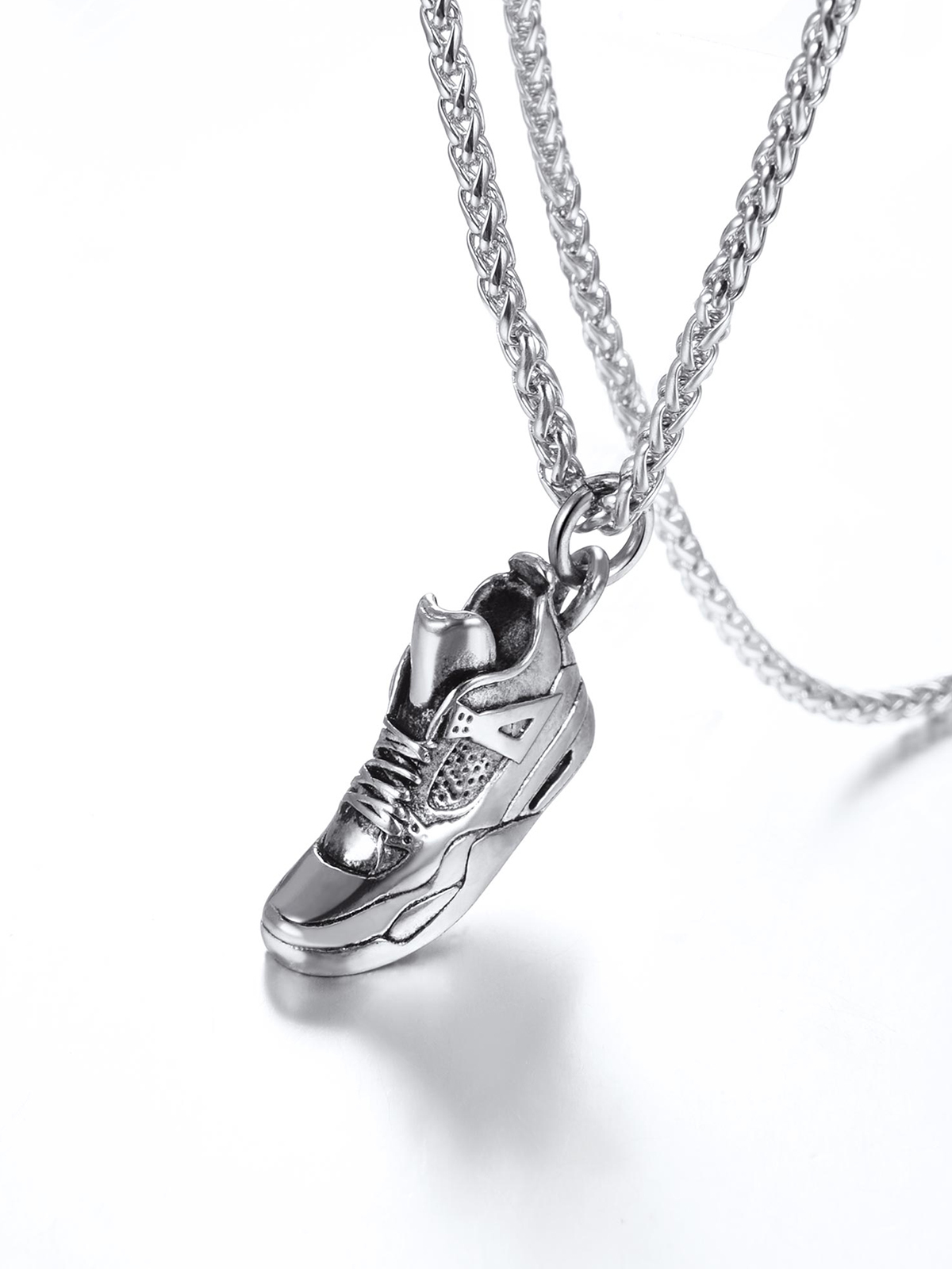 Sneaker Shoe Pendant Running Shoe Necklace in Stainless