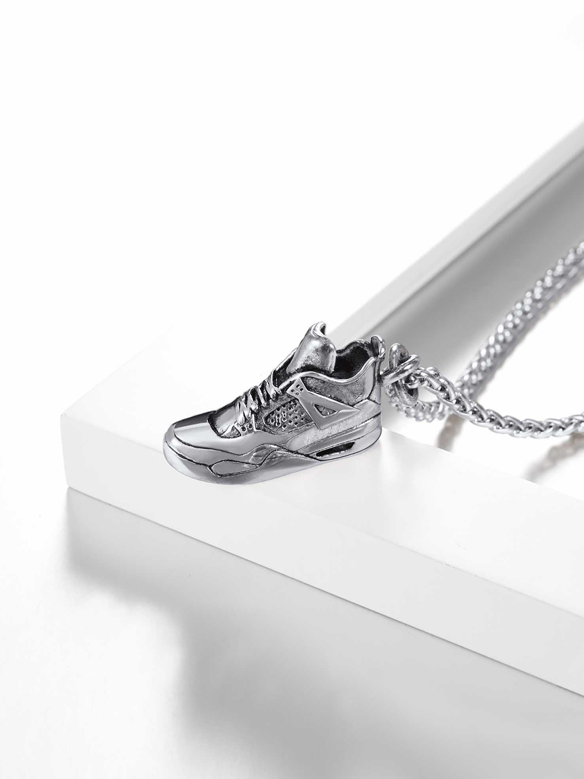 Sneaker Shoe Pendant Running Shoe Necklace in Stainless