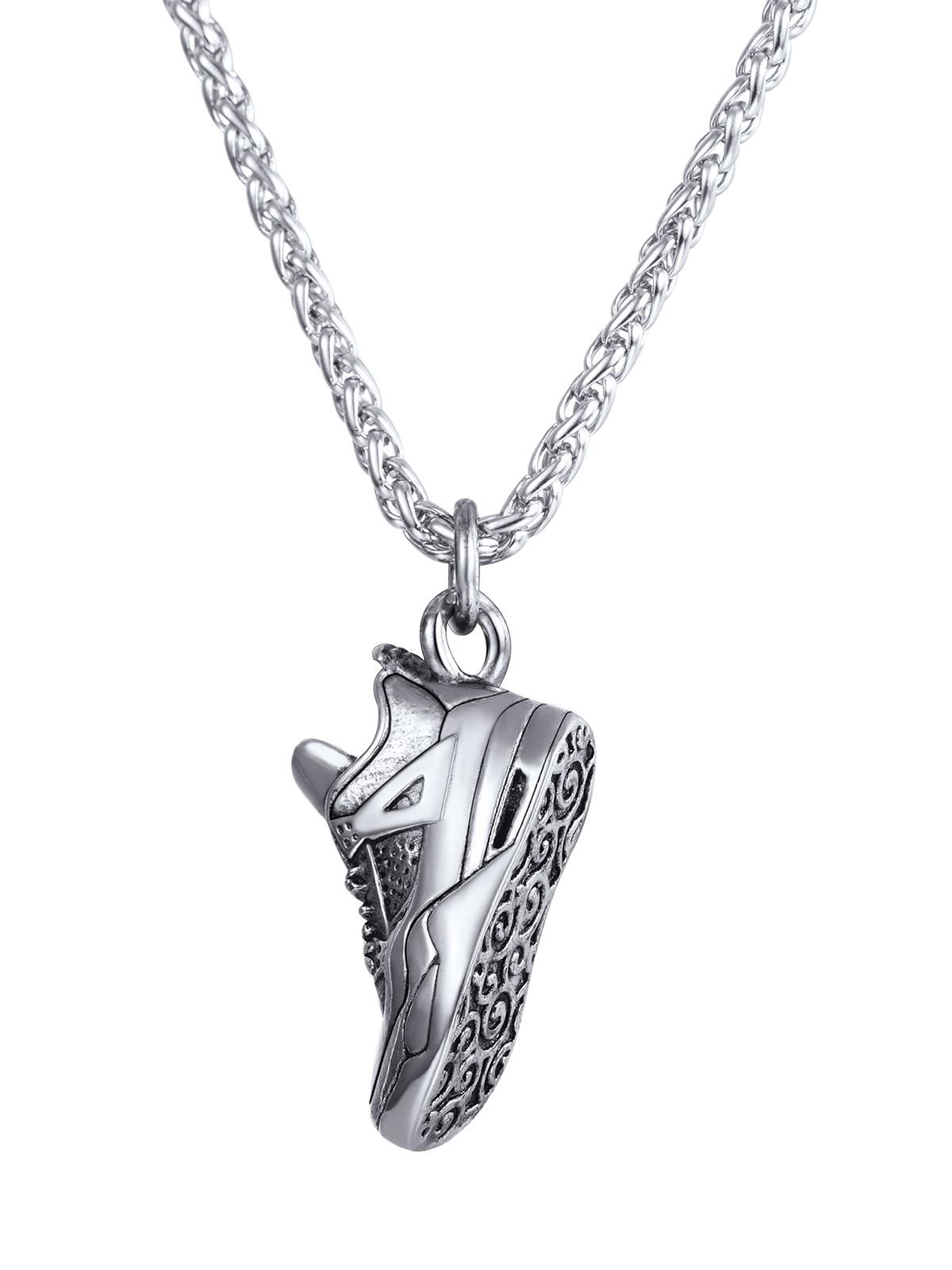 Sneaker Shoe Pendant Running Shoe Necklace in Stainless