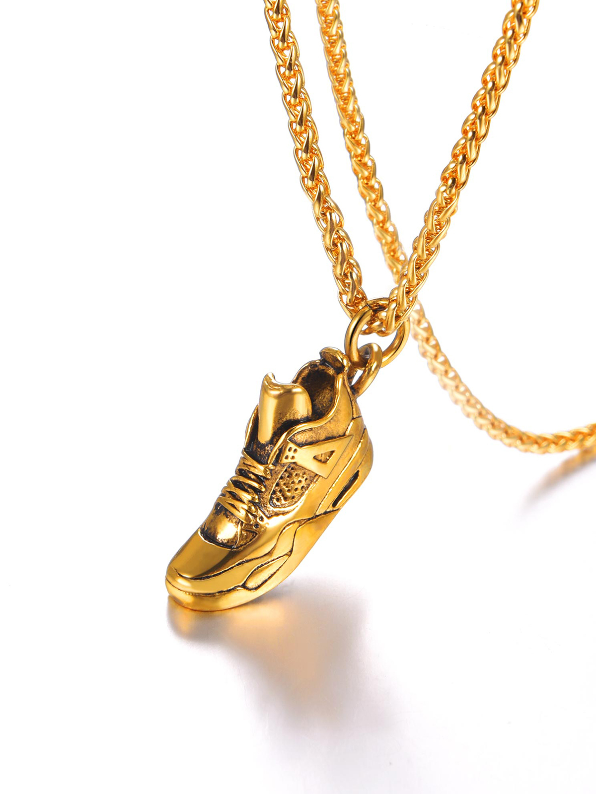Sneaker Shoe Pendant Running Shoe Necklace in 18K Gold