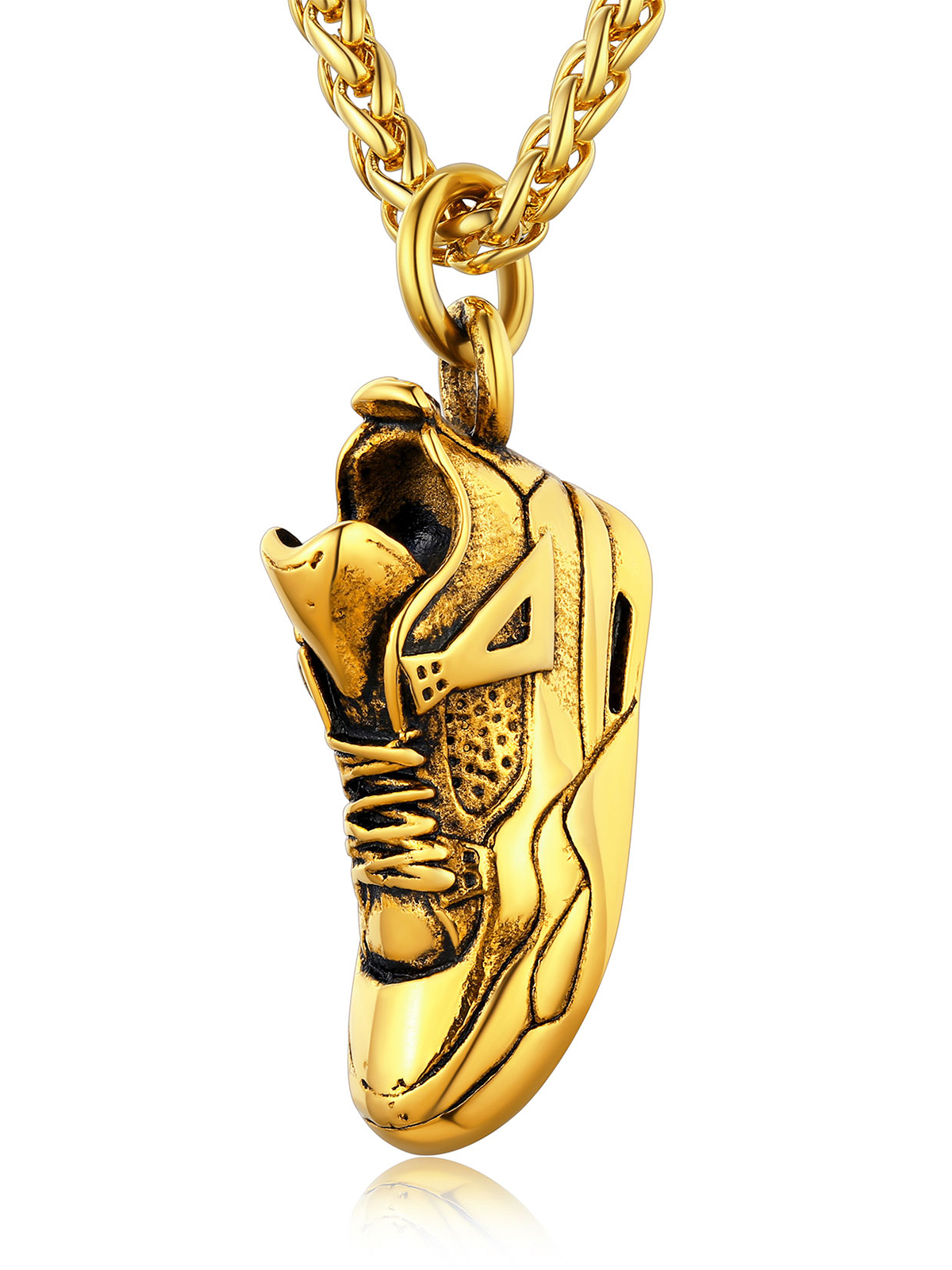 Sneaker Shoe Pendant Running Shoe Necklace in 18K Gold