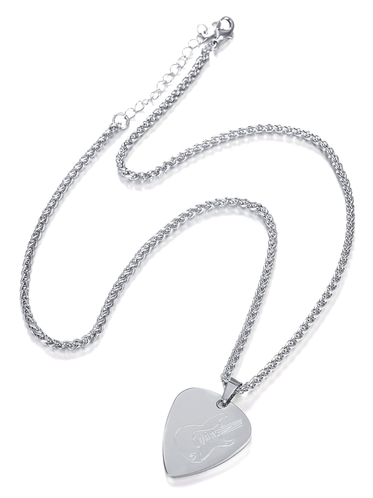Guitar Pick Necklace Music Jewelry in Stainless