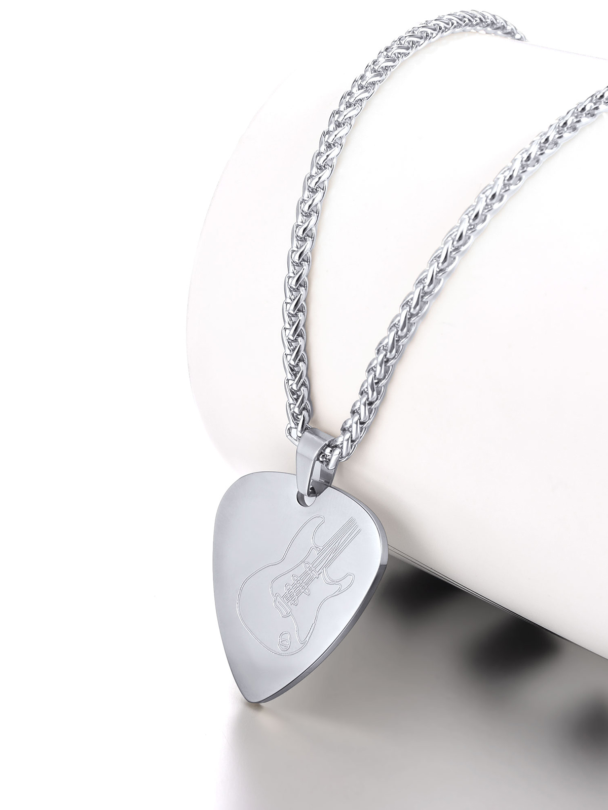 Guitar Pick Necklace Music Jewelry in Stainless