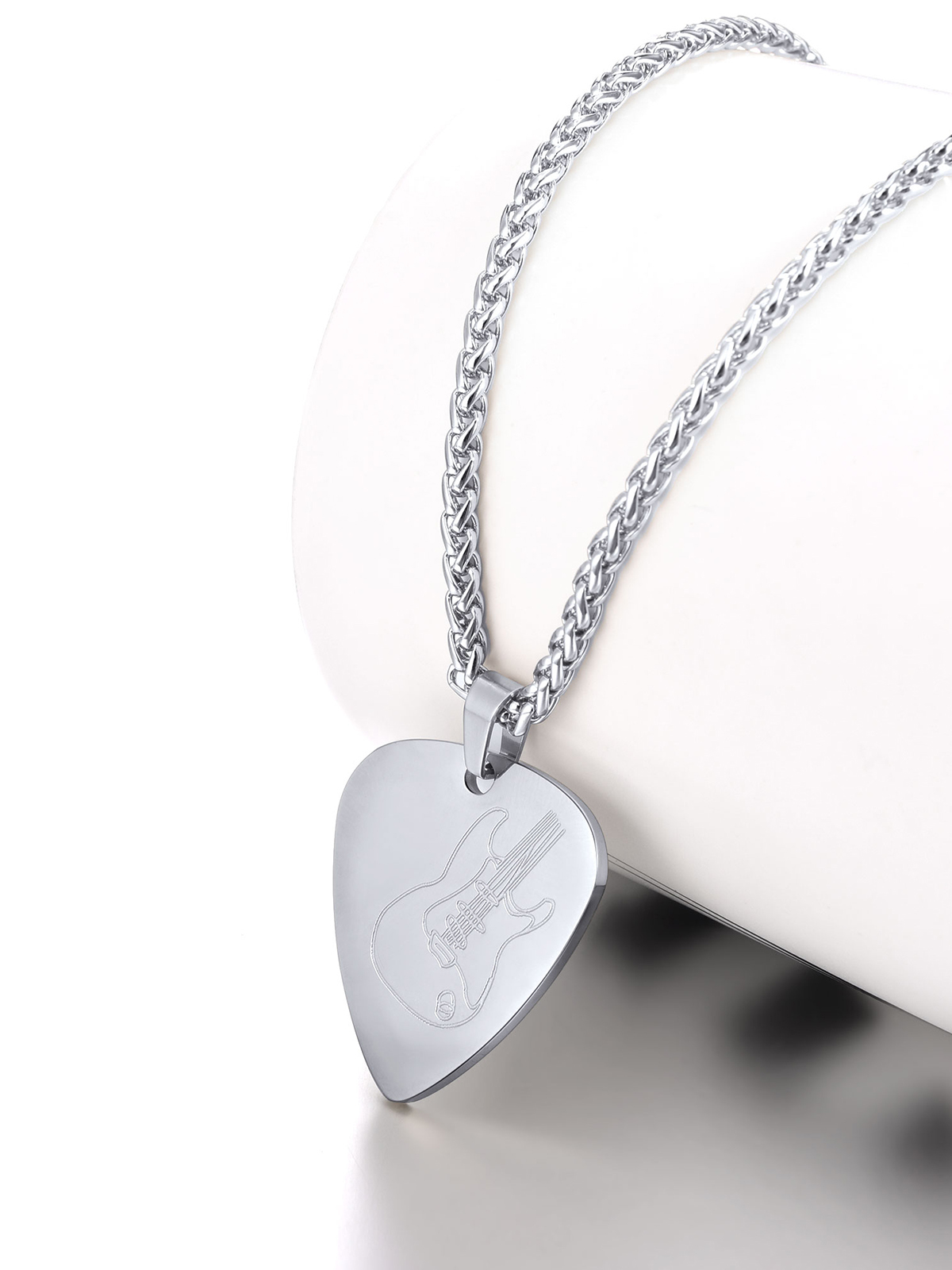 Guitar Pick Necklace Music Jewelry in Stainless