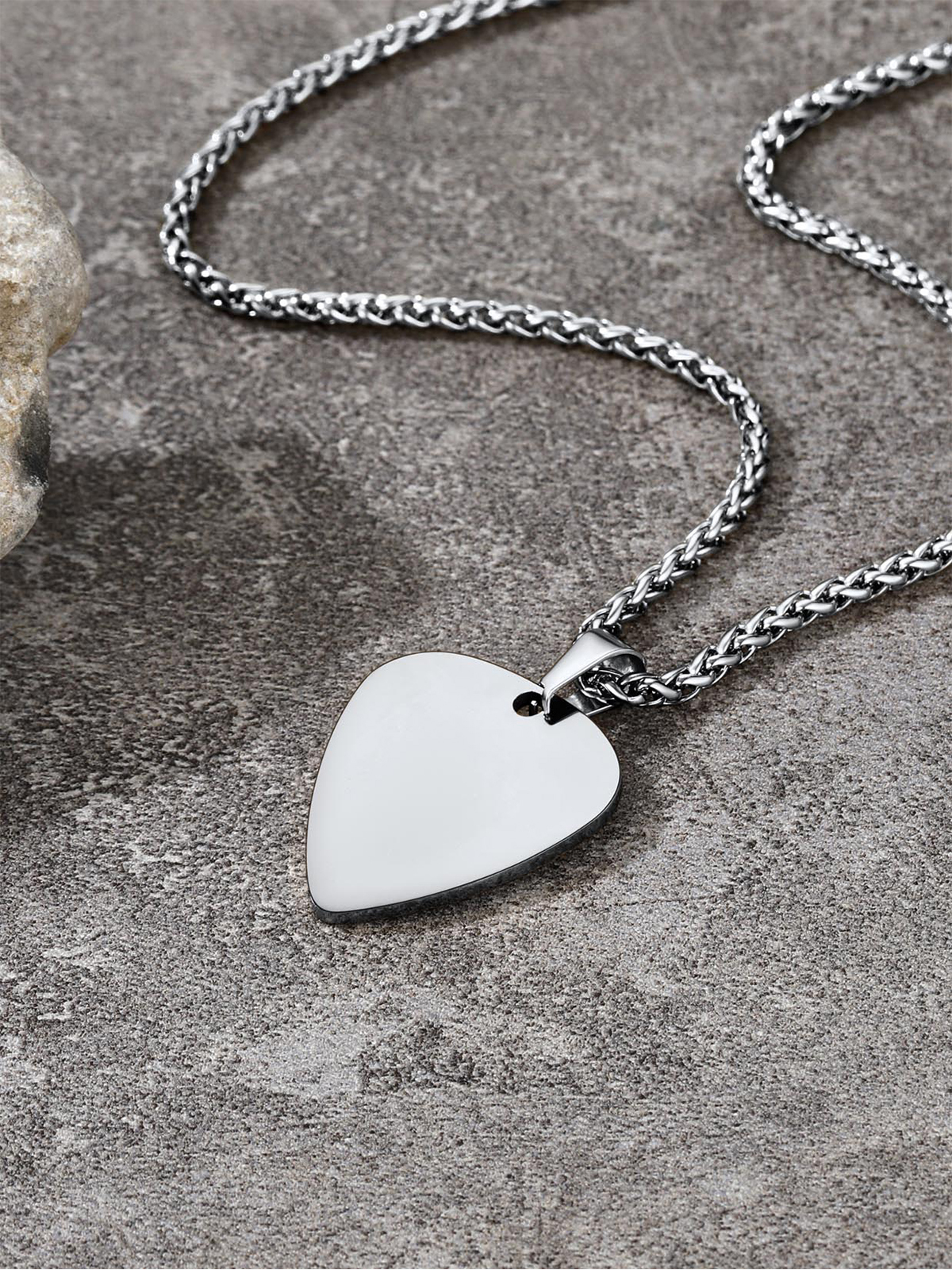 Guitar Pick Necklace Music Jewelry in Stainless