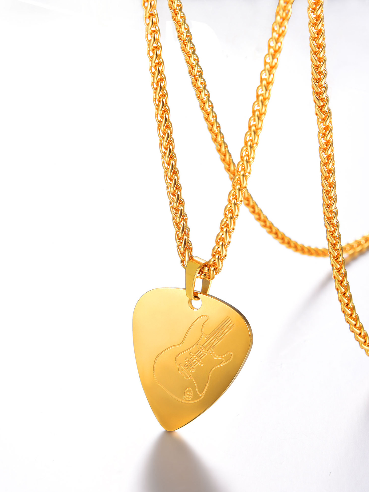 Guitar Pick Necklace Music Jewelry in 18K Gold
