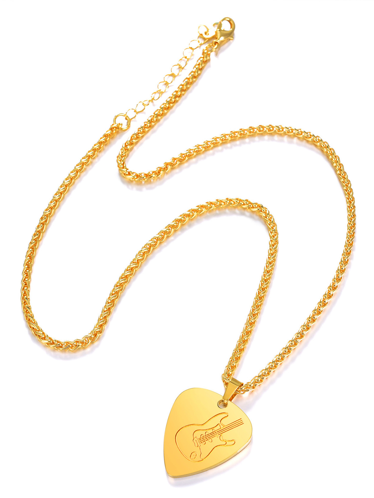 Guitar Pick Necklace Music Jewelry in 18K Gold
