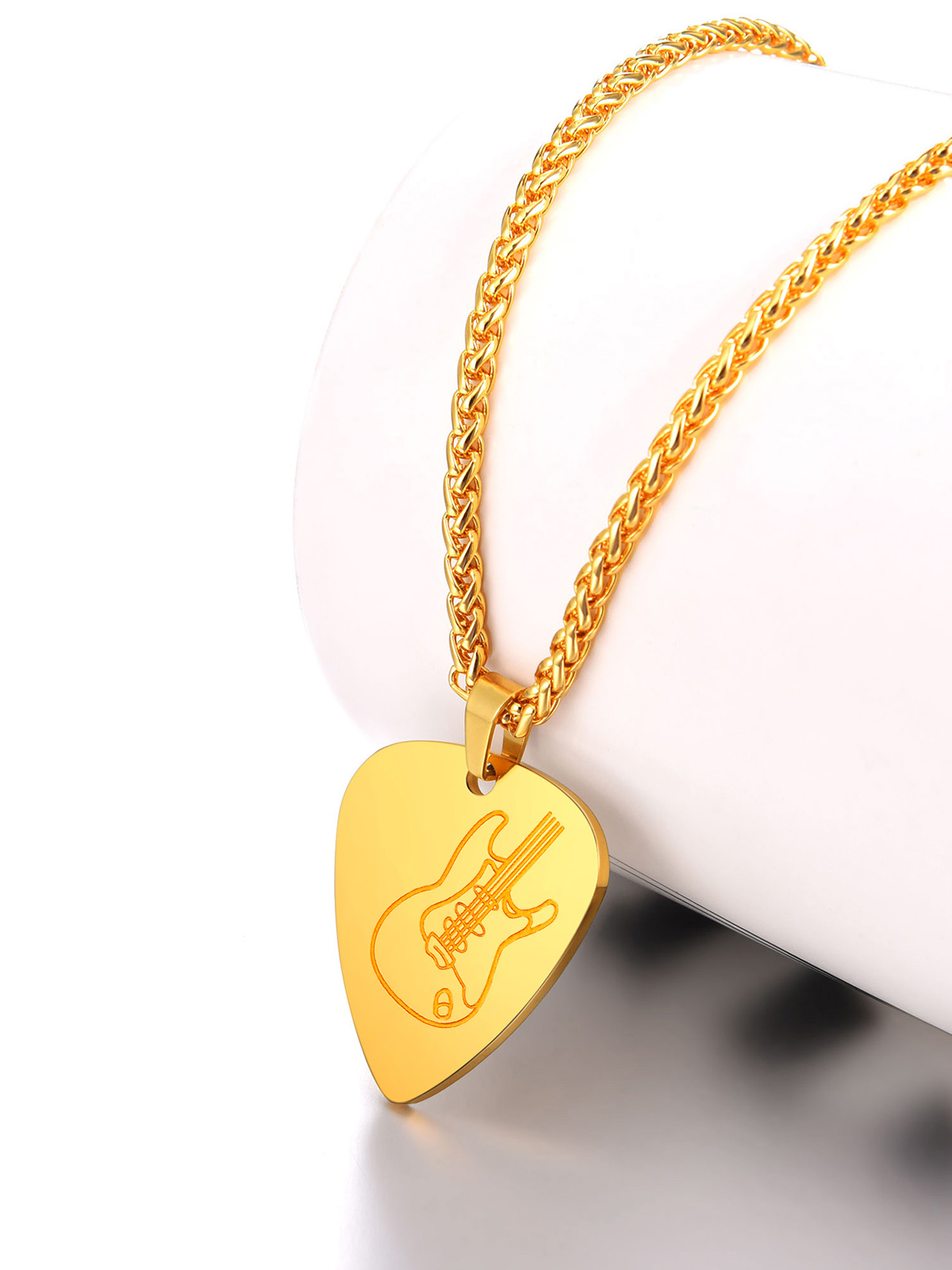 Guitar Pick Necklace Music Jewelry in 18K Gold