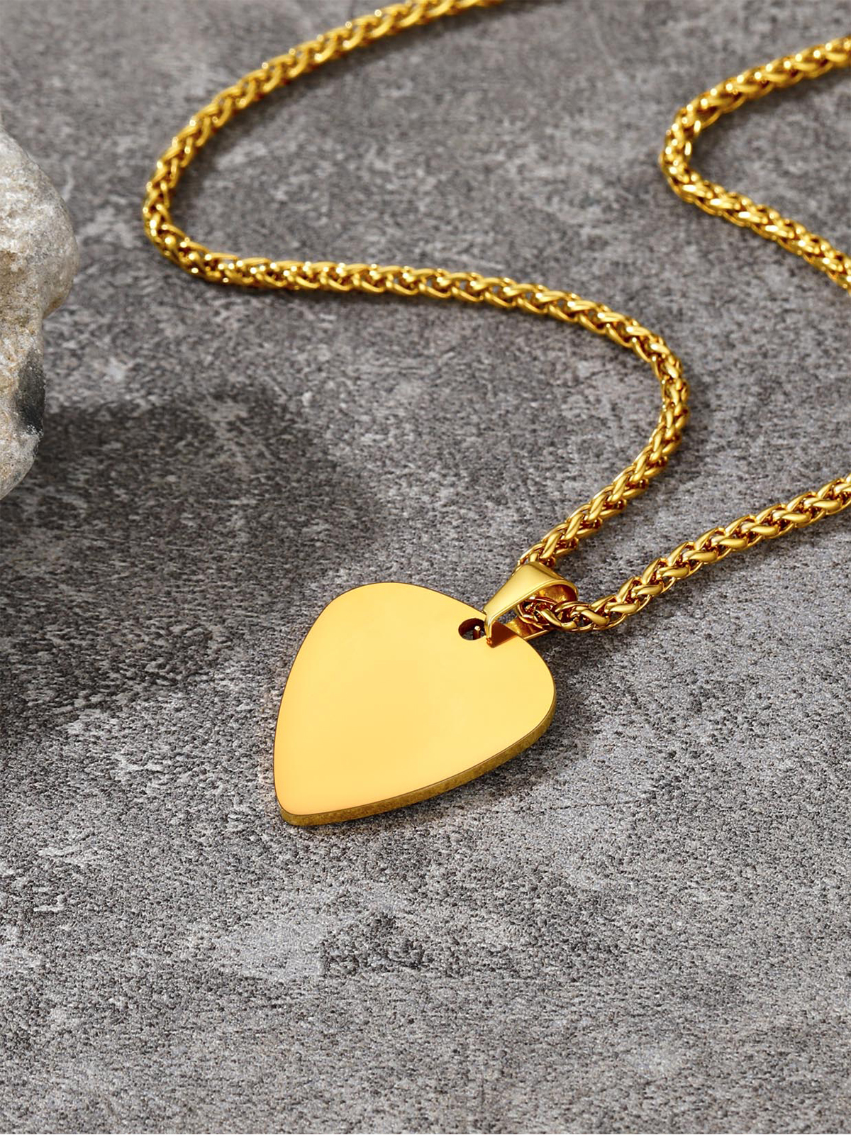 Guitar Pick Necklace Music Jewelry in 18K Gold