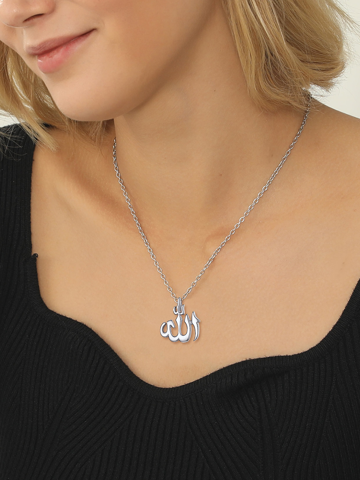 Allah Pendant Muslim Islamic Necklace in Stainless
