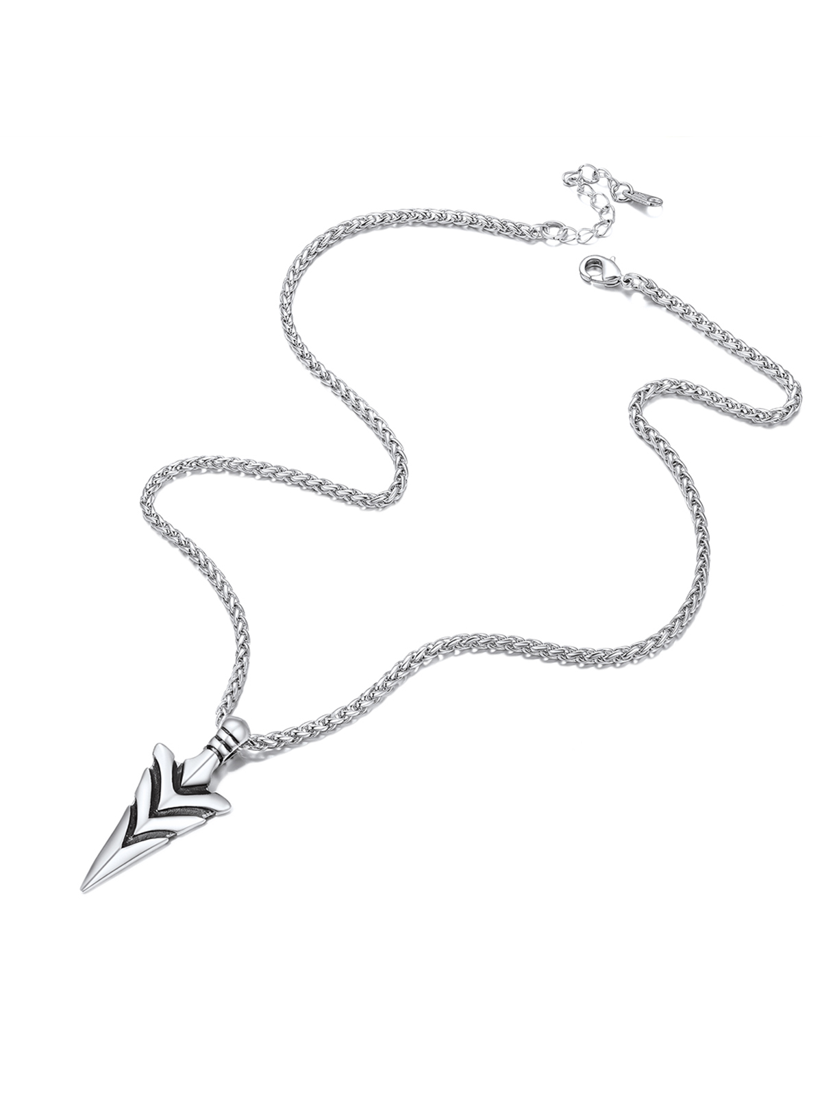 Spear Point Pendant Arrowhead Necklace in Stainless