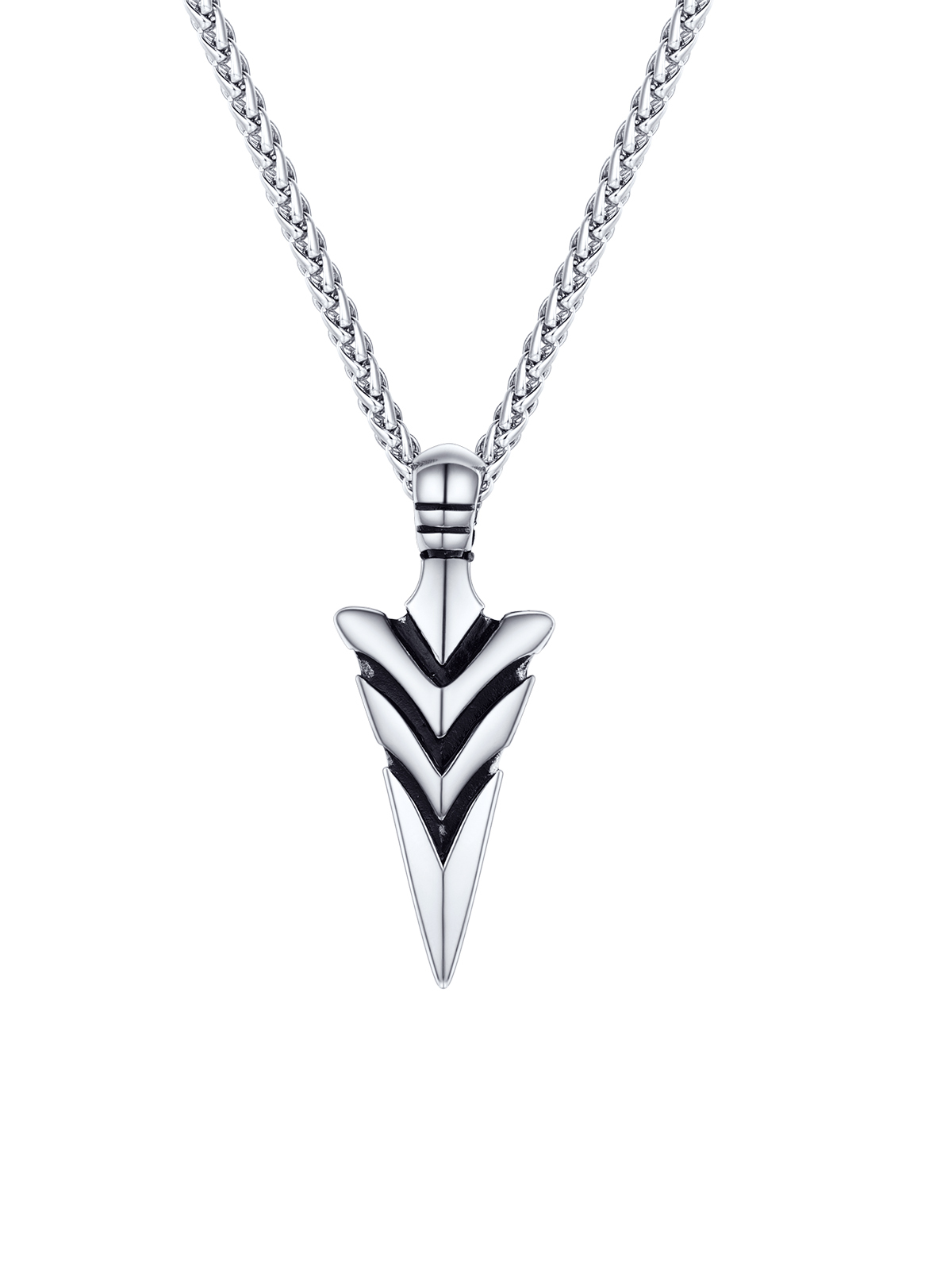 Spear Point Pendant Arrowhead Necklace in Stainless