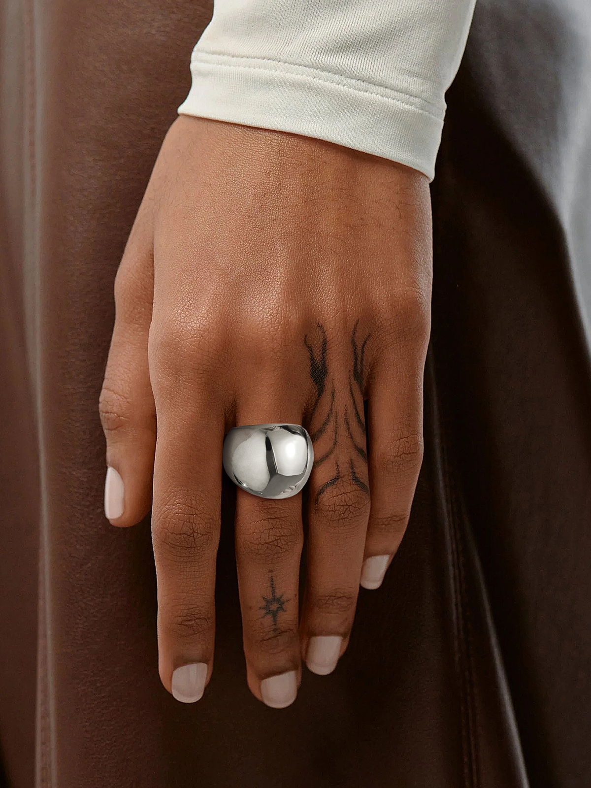 23mm Chunky Dome Statement Ring in Stainless