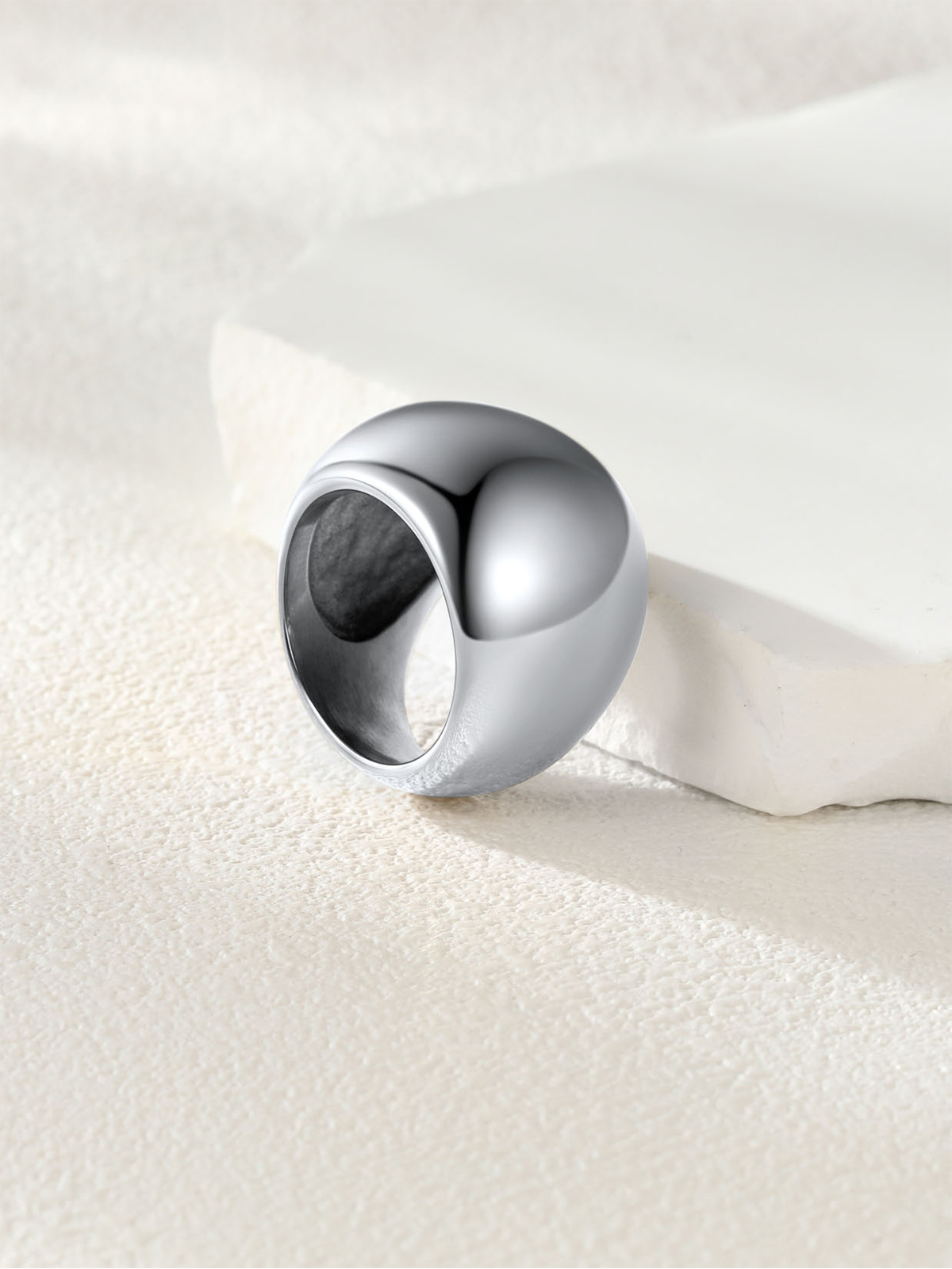 23mm Chunky Dome Statement Ring in Stainless