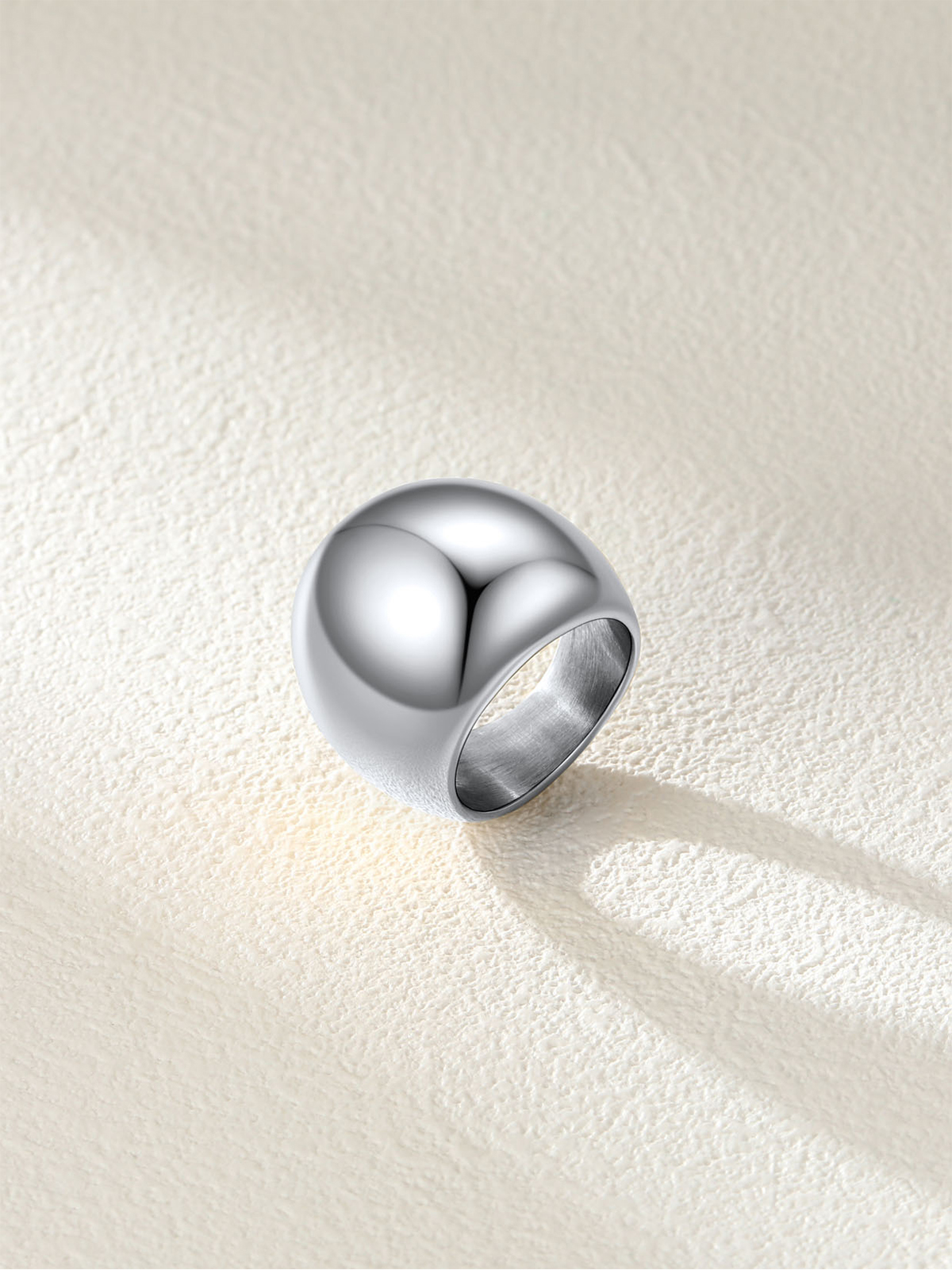 23mm Chunky Dome Statement Ring in Stainless
