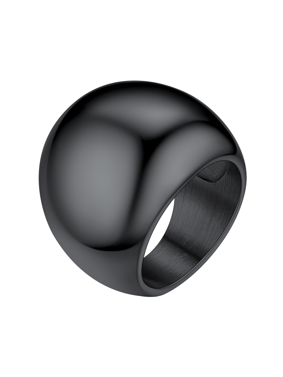 23mm Chunky Dome Statement Ring in Black
