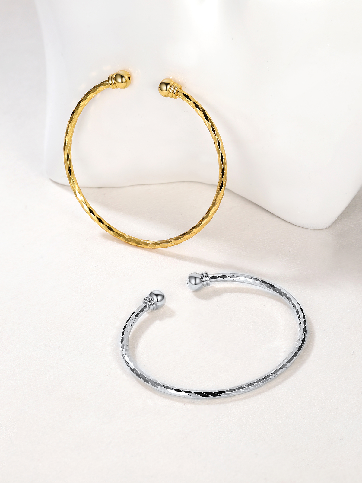 Open Adjustable Bangle Cuff Bracelet
