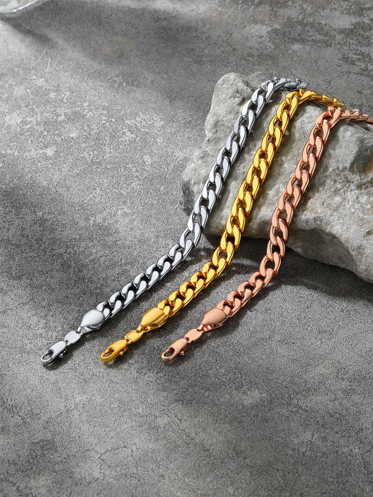 7mm Cuban Chain Bracelet in 18K Gold Plated