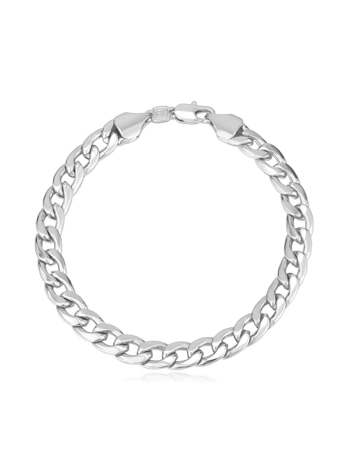 7mm Cuban Chain Bracelet in Platinum Plated