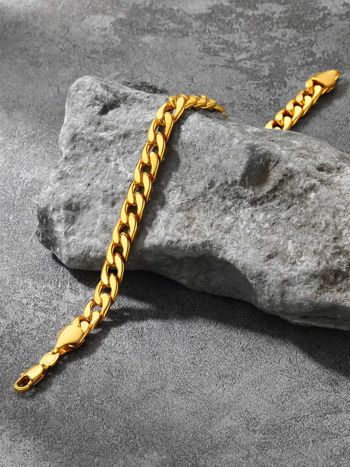 7mm Cuban Chain Bracelet in 18K Gold Plated