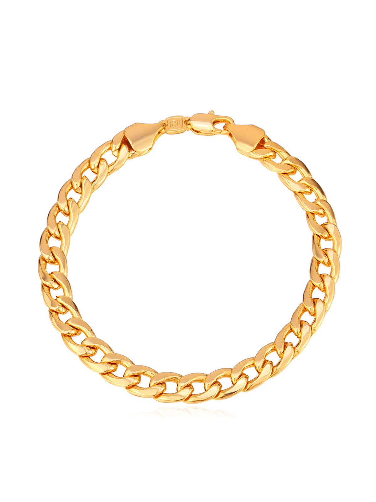 7mm Cuban Chain Bracelet in 18K Gold Plated