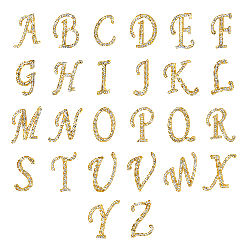 Initial Pendant Necklace with CZ Collection, 14K Gold Plated