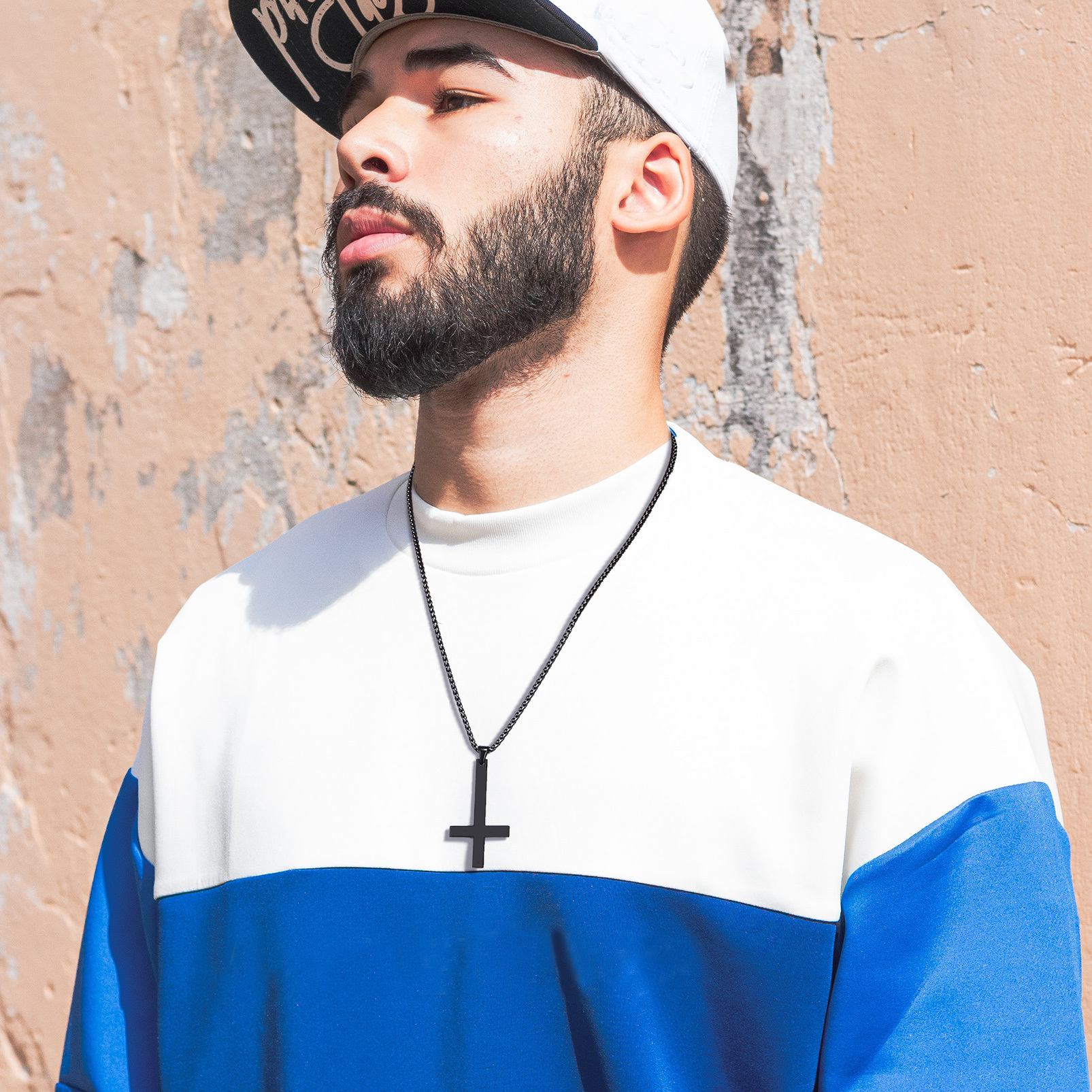 Inverted Cross Pendant Necklace for Men-02