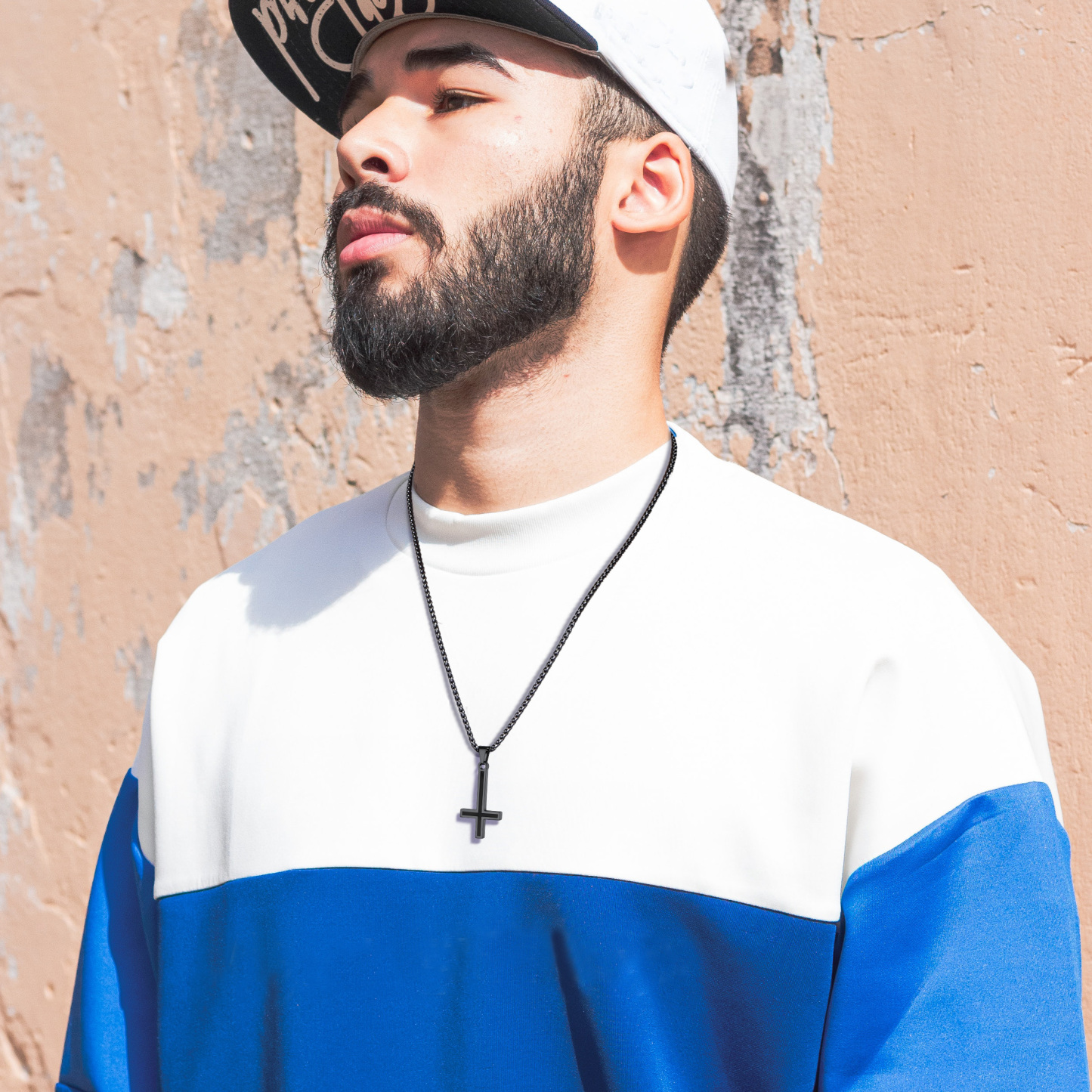 Inverted Cross Pendant Necklace for Men